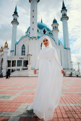 Платье Лаванда белая